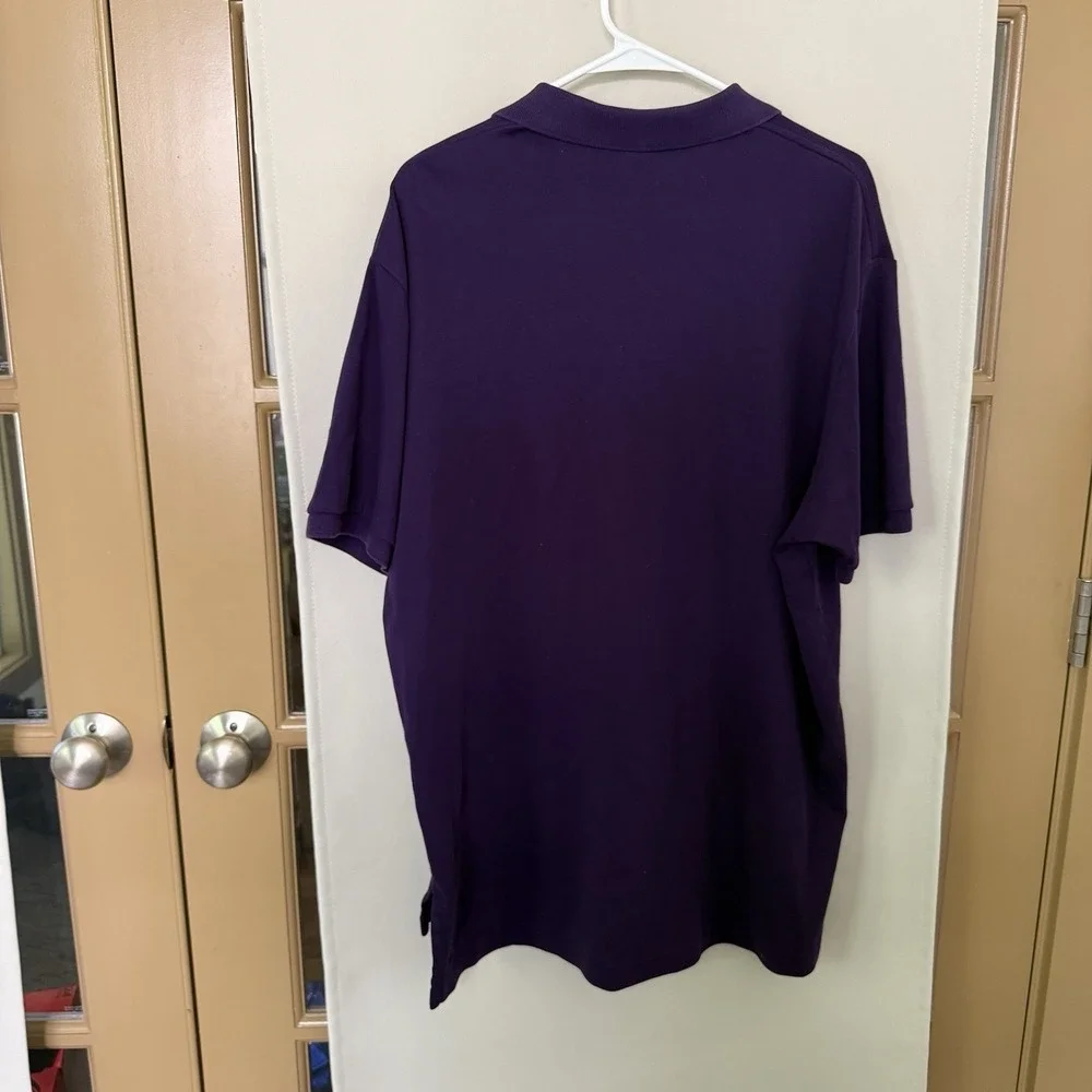 Polo By Ralph Lauren Mens XL Dark Purple Short Sleeve Polo Embroidered Logo